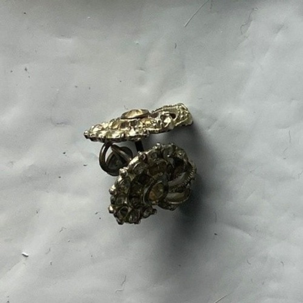 Vintage Brass Button Set 2pc Metal Craft Sewing Apparel Repair